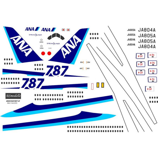 Bsmodelle Boeing Ana Decal For Aircraft Model